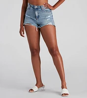 Edgy Fab High Waist Denim Shorts