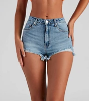 Perfect Day High Waist Denim Shorts