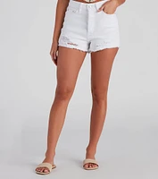 Remy High-Rise Destructed Cut-Off Shorts