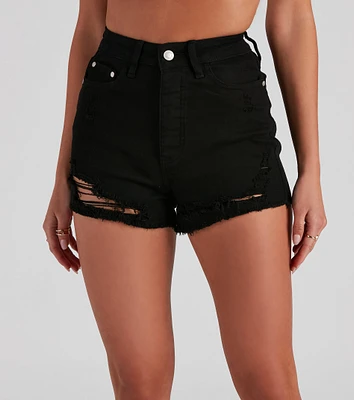 Remy High-Rise Destructed Cut-Off Shorts