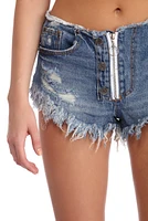 Fray My Way Jean Shorts