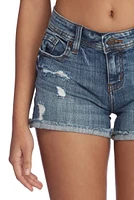Lexi Mid Rise Cuffed Jean Shorts