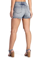 Eve High Waist Cut Off Jean Shorts