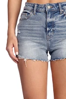 Eve High Waist Cut Off Jean Shorts