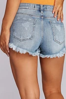 Pixie Mid Rise Denim Shorts