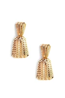 Textured Chevron Statement Earrings