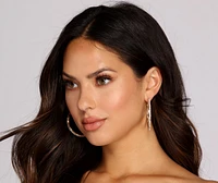 Rhinestone Encrusted Hoops