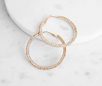 Rhinestone Encrusted Hoops