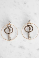 Charming Snake Hoop Earrings