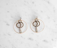 Charming Snake Hoop Earrings