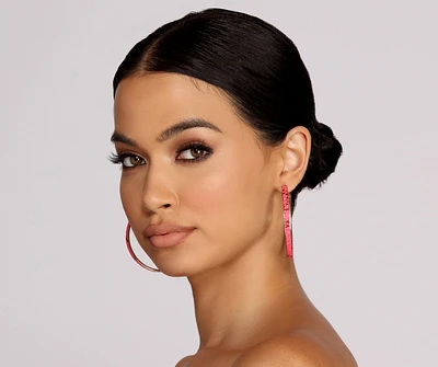 Snake Print Large Hoops