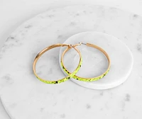 Snake Print Large Hoops