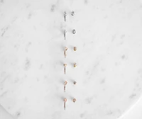 Rhinestone Earring Set
