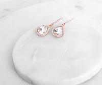 Teardrop Halo Earrings