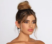 Key Moment Rhinestone Huggie Earrings