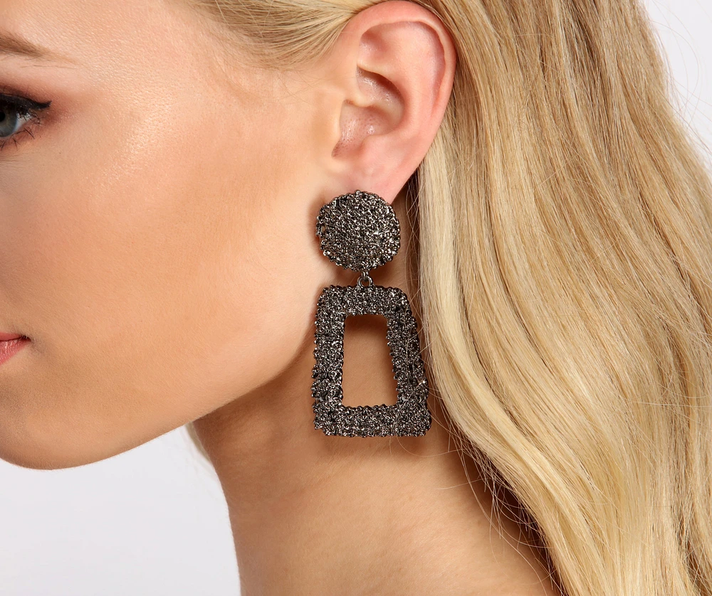A Lil' Something Textured Door Knocker Earrings