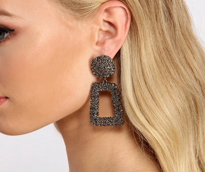 A Lil' Something Textured Door Knocker Earrings