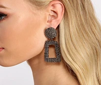 A Lil' Something Textured Door Knocker Earrings
