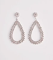 Dazzle Queen Teardrop Rhinestone Earrings