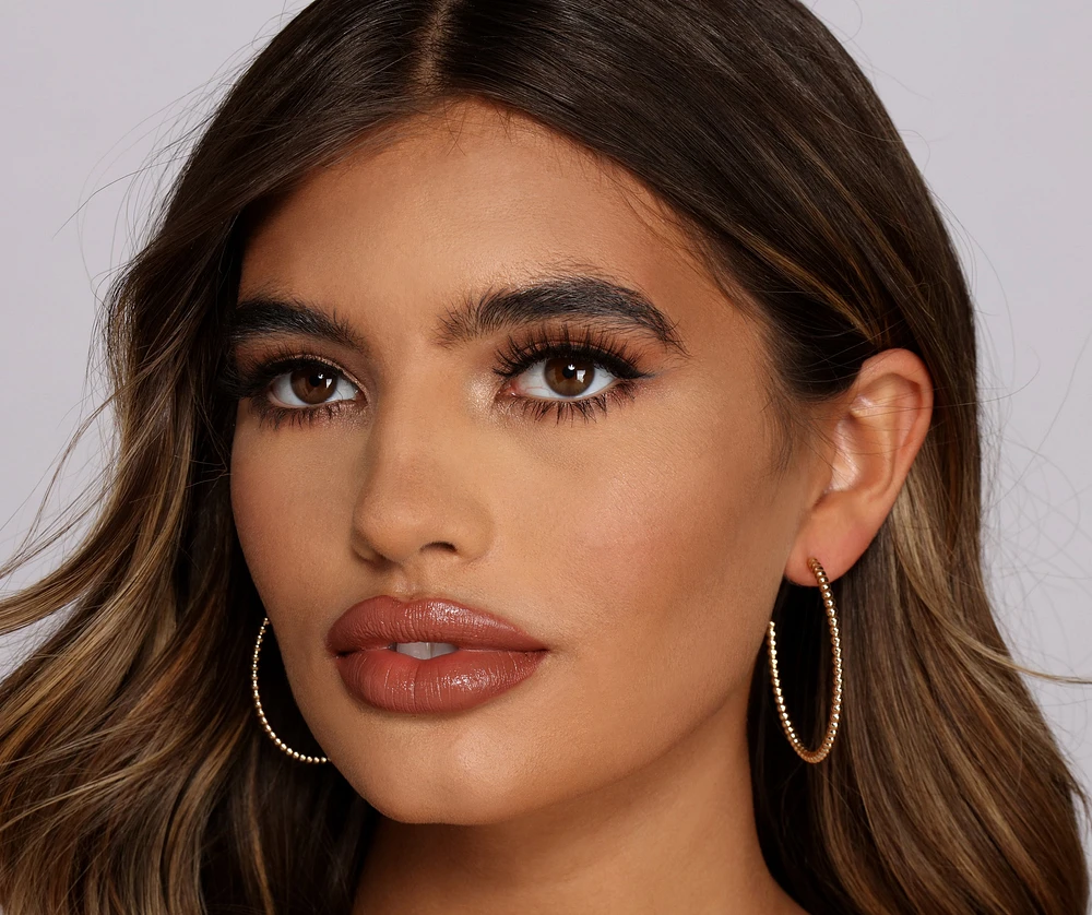 Beautifully Beaded Hoop Earrings