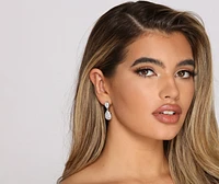 Encircled In Luxe Rhinestone Teardrop Earrings