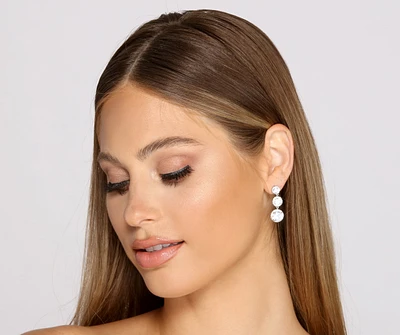 Dainty Cubic Zirconia Linear Earrings