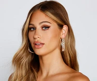 Major Bling Rhinestone Hoop Earrings