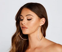 Bring The Drama Rhinestone Hoops