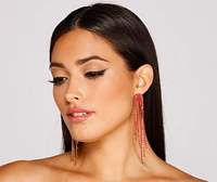So Chic Cascading Fringe Earrings