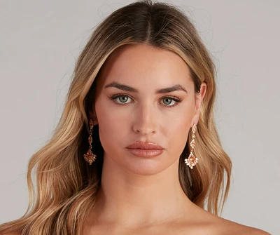 French Glam Linear Drop Earrings