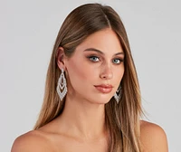 Head-Turning Fringe Trim Earrings