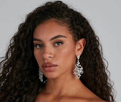 Glam Soirée Crystal Chandelier Earrings