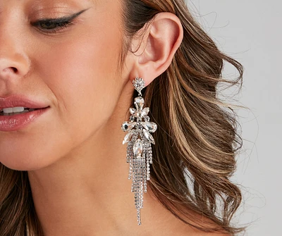 Dreamy Glam Teardrop Fringe Earrings