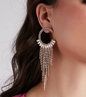 Dream Glam Rhinestone Fringe Earrings