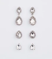 Chic Luxurious Rhinestone Earrings Set