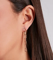 Chain To Three Earrings Set