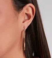 Chain To Three Earrings Set