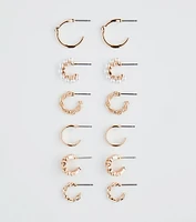 Casual Luxe Look Hoop Earrings Set