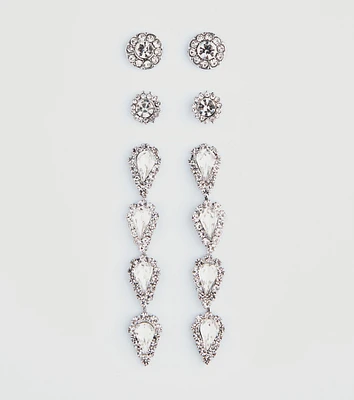 Elegant Staples Three-Pack Earrings Set
