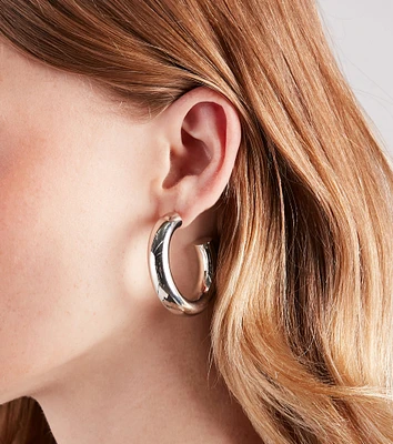 Forever Classic Tube Hoop Earrings