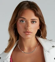 Simply Luxe 14K Gold Plated Large Hoop Earrings