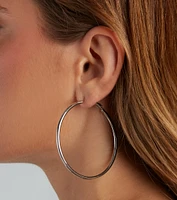 Simply Luxe 14K Gold Plated Large Hoop Earrings