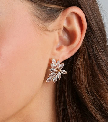 Enchanting Elegance Cubic Zirconia Cluster Stud Earrings