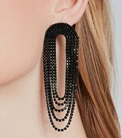 Gorgeous Statement Rhinestone Draped Earrings