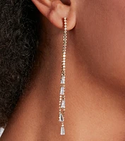 Fabulous In Fringe Rhinestone Chain Earrings