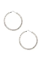 Large Luxe Rhinestone Hoops