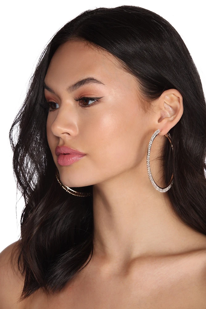 Shine Rhinestone Hoops