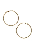 Large Textured Hoops