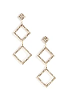 Diamond Rhinestone Duster Earrings