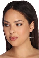 Dainty Cross Duster Earrings